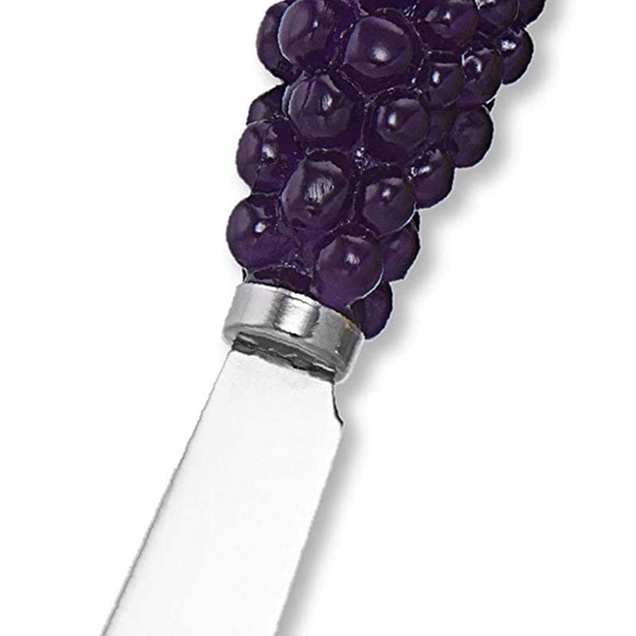 4pcse Red Wine Tasting Hand Painted Handle with Stainless Steel Blade Spreader - Picture 3 of 5